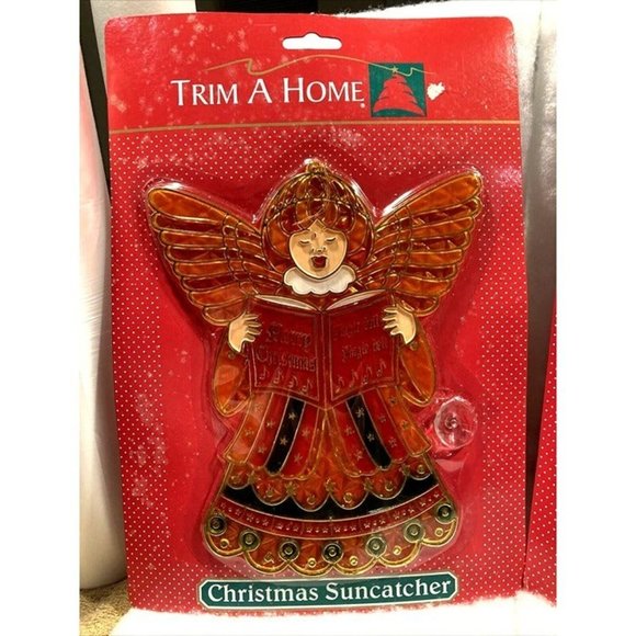 2 VINTAGE CHRISTMAS SUNCATCHER ANGEL SINGING JINGLE BELL 9" FROSTY SNOWMAN  NEW - Picture 2 of 6